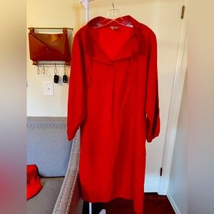 Vintage Marimekko 100% wool shift maxi dress.